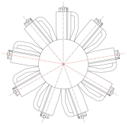 複葉機エンジン図面
